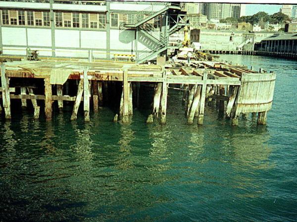 Pylons in a state of disrepair