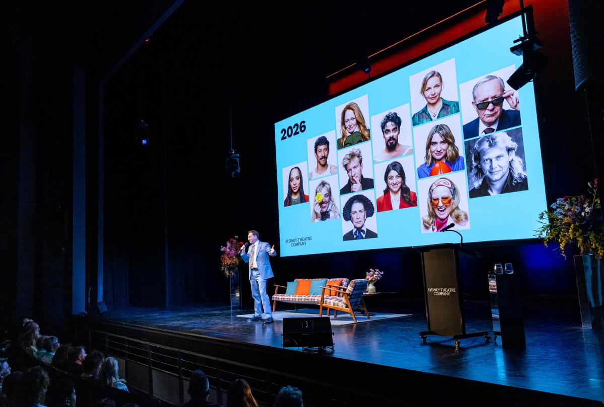 Mitchell Butel on stage to launch Sydney Theatre Company's new season